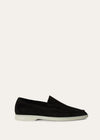 Men's Summer Walk Black Suede Loafers