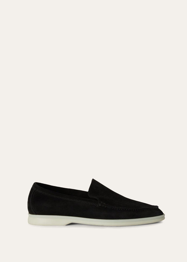 Men's Summer Walk Black Suede Loafers