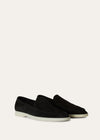 Men's Summer Walk Black Suede Loafers