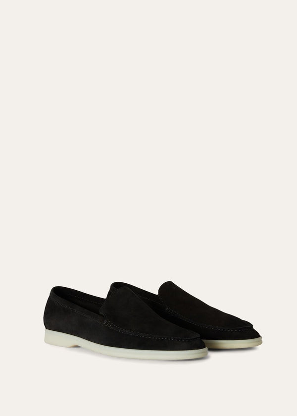 Men's Summer Walk Black Suede Loafers