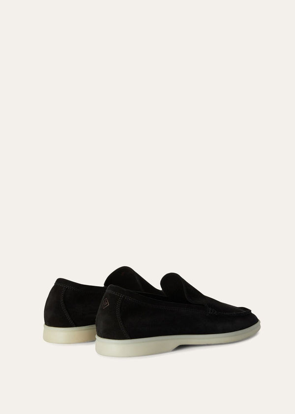Men's Summer Walk Black Suede Loafers