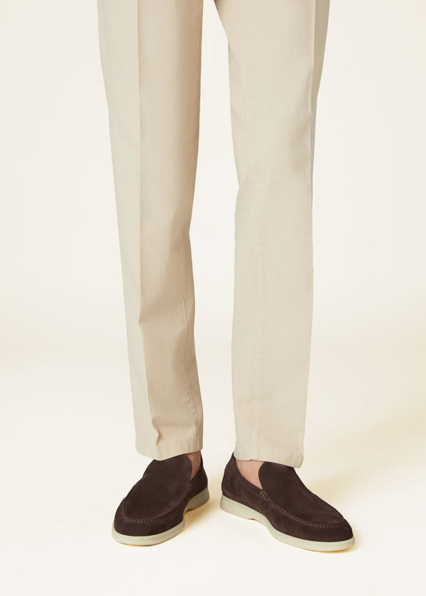 Men's Chocolate Suede Summer Walk Loafers