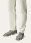 Men's Summer Walk Loafers in Grey Suede