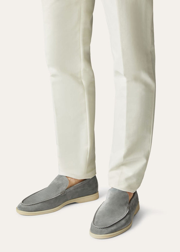 Men's Summer Walk Loafers in Grey Suede