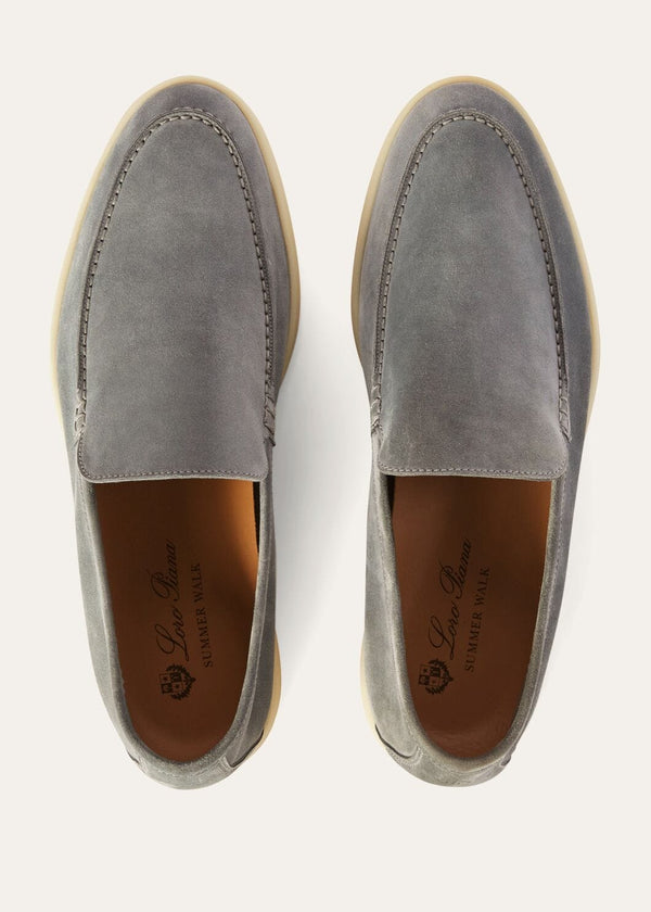 Men's Summer Walk Loafers in Grey Suede