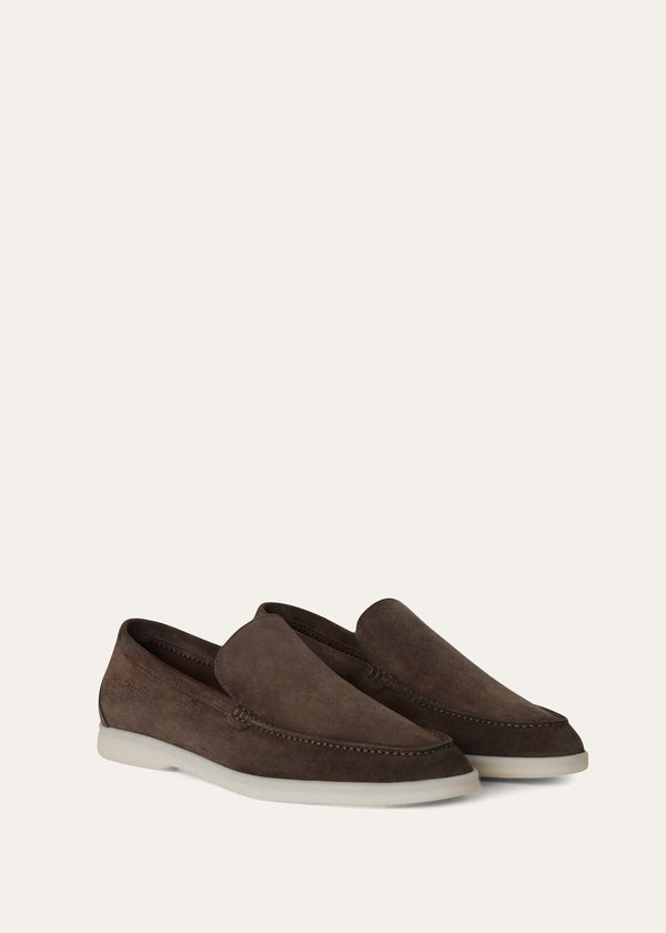 Men's Summer Walk Dark Grey Suede Loafers