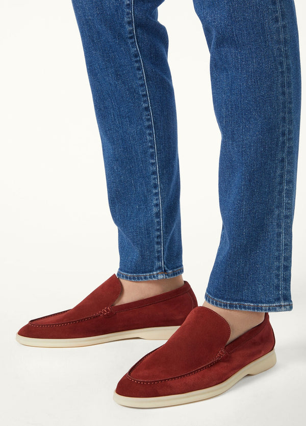 Men's Red Suede Summer Walk Loafers