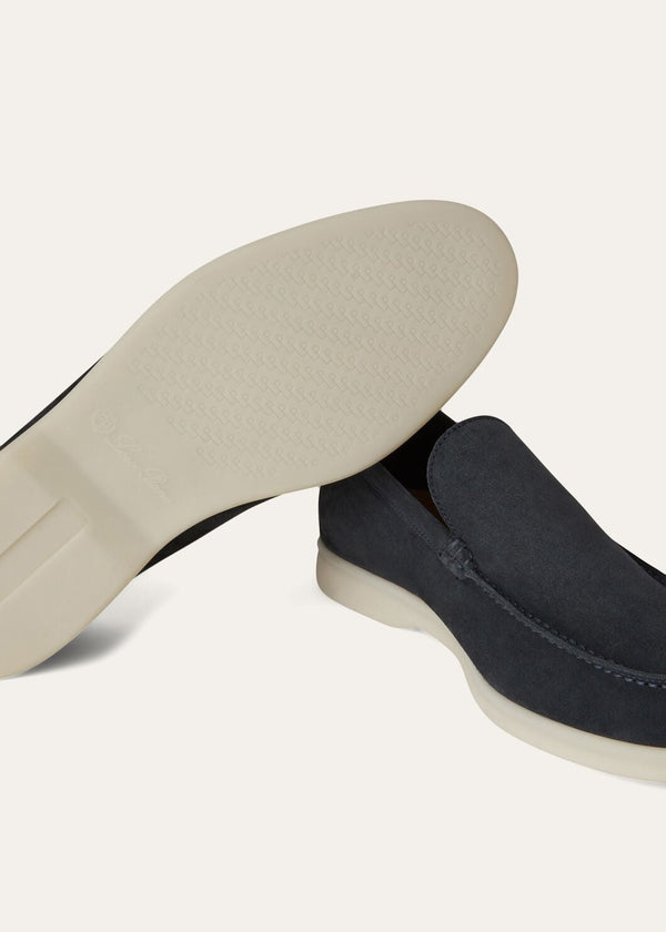 Men's Summer Walk Blue Suede Loafers