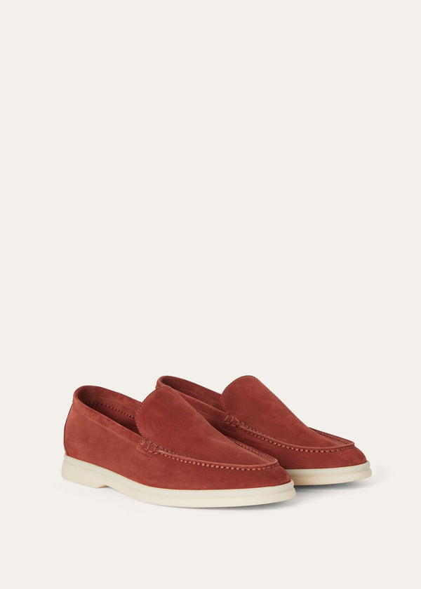 Cinnamon Suede Summer Walk Loafers