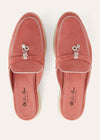 Women's Red Suede Charms Walk Babouche Loafers