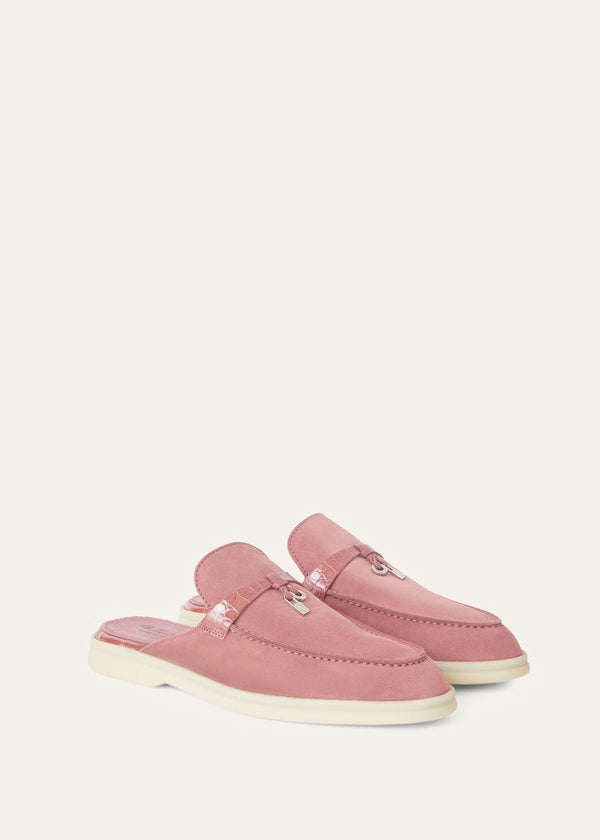 Babouche Charms Walk Moccasins in Pink Suede
