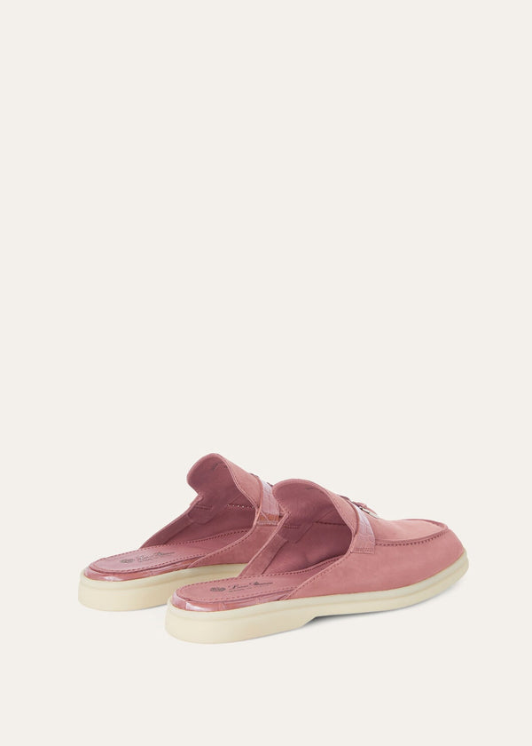 Babouche Charms Walk Moccasins in Pink Suede