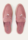 Babouche Charms Walk Moccasins in Pink Suede