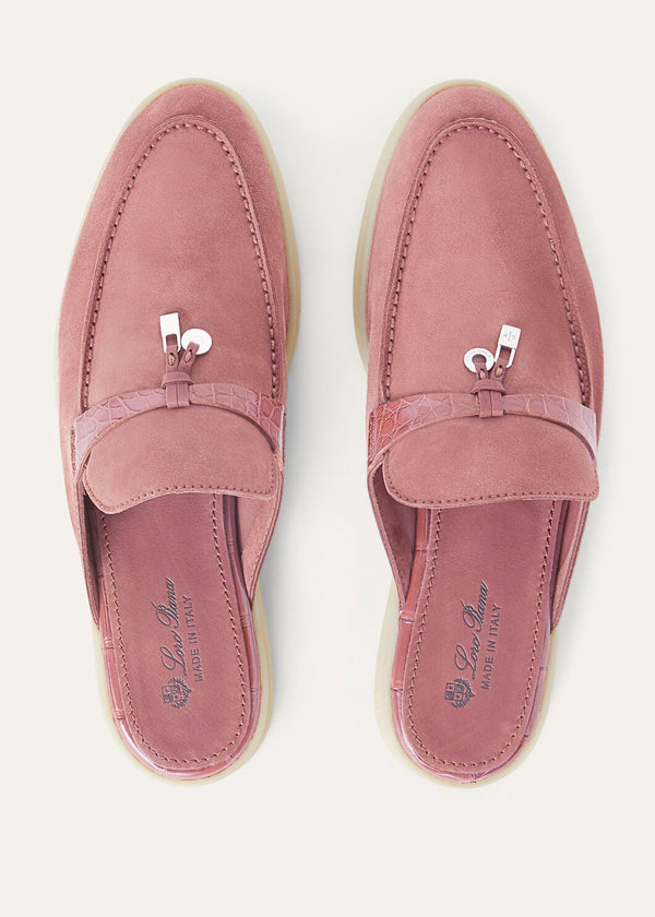 Babouche Charms Walk Moccasins in Pink Suede