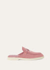 Babouche Charms Walk Moccasins in Pink Suede