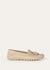 Women's Camel Leather Dot Sole Walk Moccasins