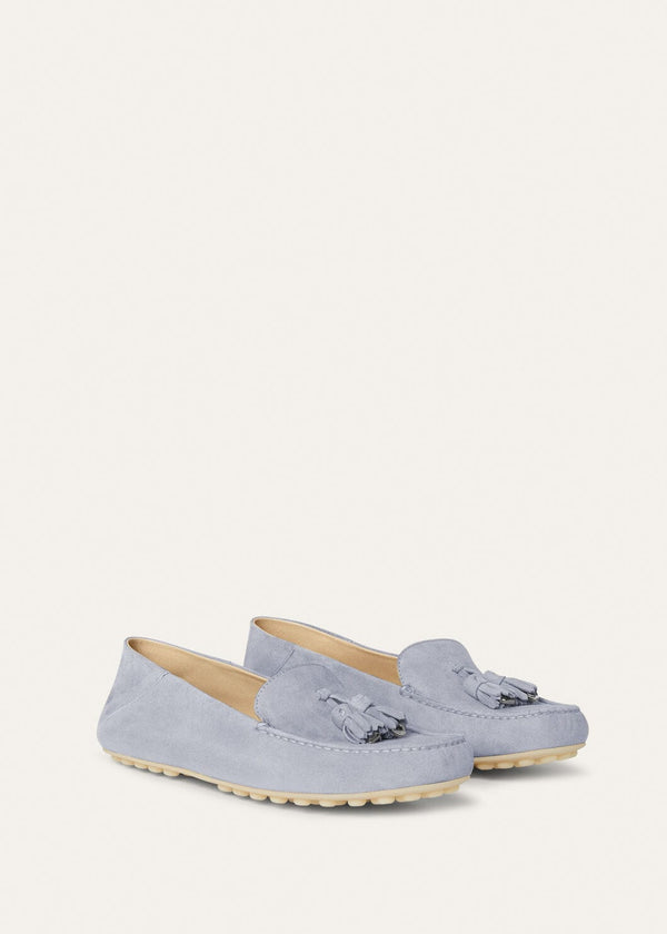 Women's Dot Sole Walk Suede Zirconia Loafers
