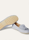 Women's Dot Sole Walk Suede Zirconia Loafers