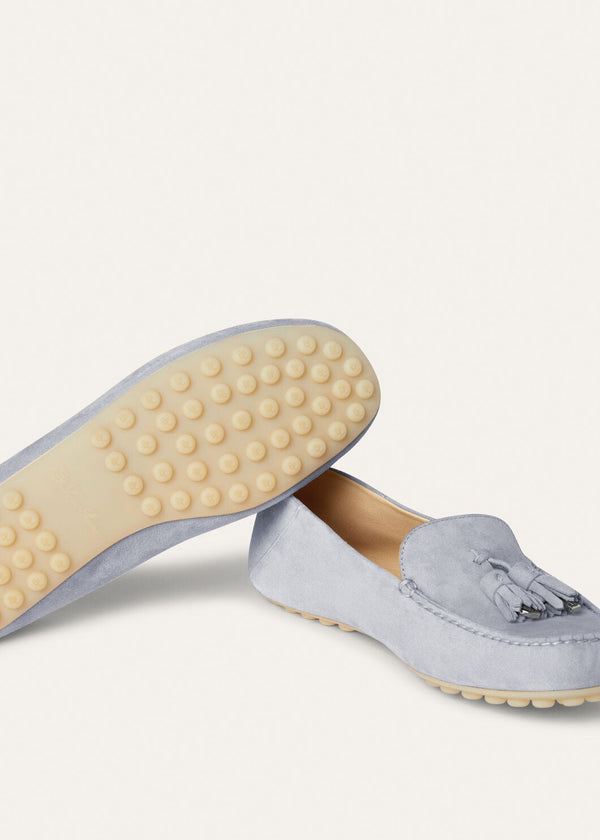 Women's Dot Sole Walk Suede Zirconia Loafers