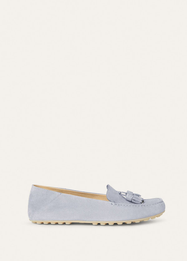 Women's Dot Sole Walk Suede Zirconia Loafers