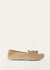 Women's Beige Suede Dot Sole Walk Loafers