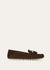 Women's Chocolate Suede Dot Sole Walk Loafers