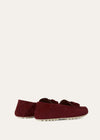 Women's Bordeaux Suede Dot Sole Walk Loafers