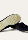 Women's Navy Blue Suede Dot Sole Walk Loafers