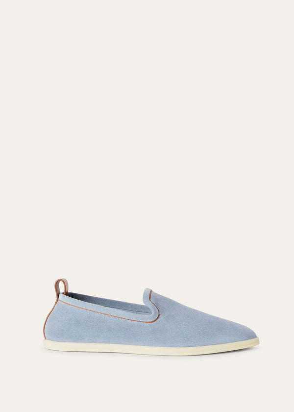 Venice Walk Suede Loafers for Men in Powder