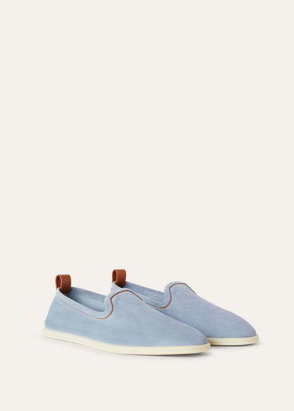 Venice Walk Suede Loafers for Men in Powder