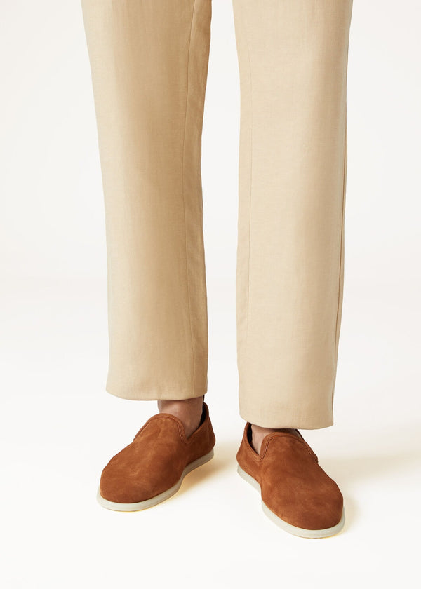 Men's Venice Walk Loafers in Brown Calfskin Suede