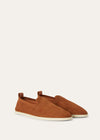 Men's Venice Walk Loafers in Brown Calfskin Suede