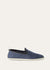 Men's Venice Walk Blue Cotton Moccasins
