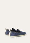Men's Venice Walk Blue Cotton Moccasins