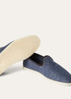 Men's Venice Walk Blue Cotton Moccasins