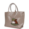 Goyard Goyardine Greige Anjou PM Embroidered Bunny Khaki Bag Palladium Hardware