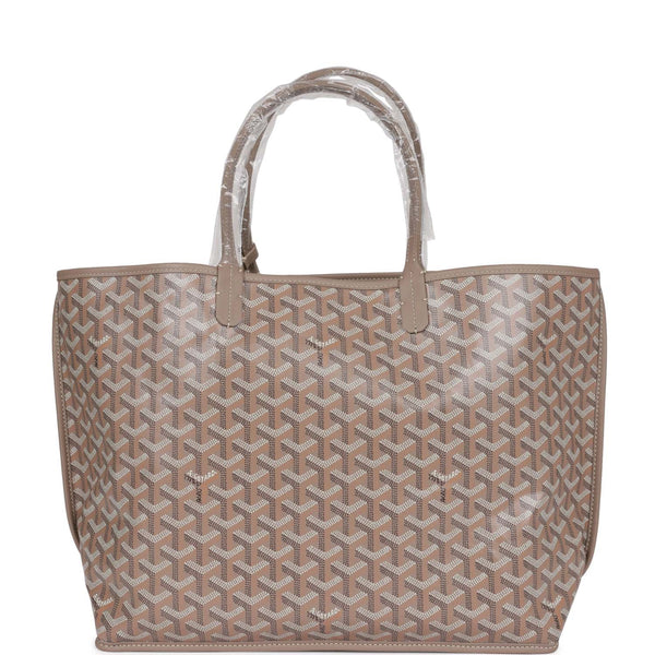 Goyard Goyardine Greige Anjou PM Embroidered Bunny Khaki Bag Palladium Hardware