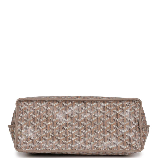 Goyard Goyardine Greige Anjou PM Embroidered Bunny Khaki Bag Palladium Hardware