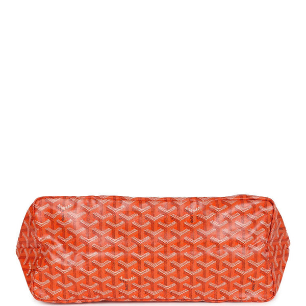 Goyard Goyardine Orange St. Louis PM Tote Bag Palladium Hardware