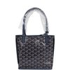 Goyard Goyardine Anjou Navy Blue Mini Bag Palladium Hardware