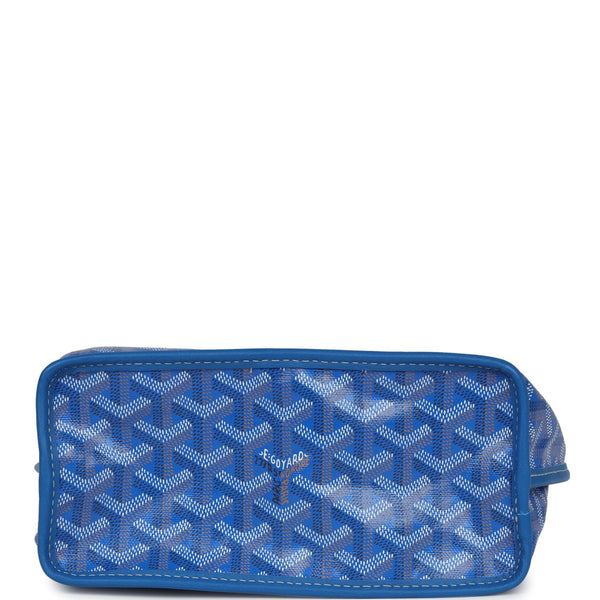 Goyard Goyardine Anjou Sky Blue Mini Bag Palladium Hardware