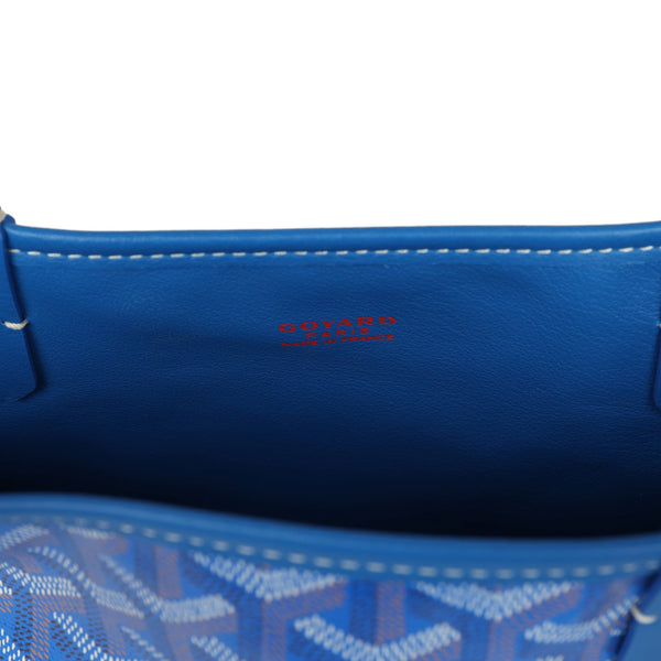 Goyard Goyardine Anjou Sky Blue Mini Bag Palladium Hardware