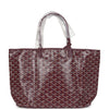 Goyard Goyardine Canvas Burgundy St. Louis PM Tote Palladium Hardware