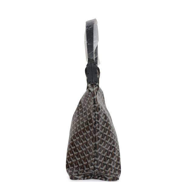 Goyard Goyardine Black Boheme Hobo Bag Palladium Hardware