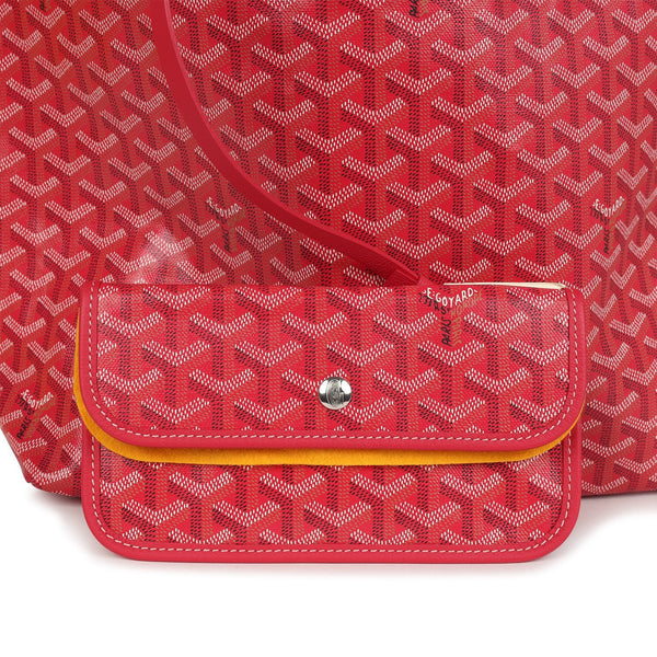 Goyard Goyardine Fuchsia St. Louis PM Tote Bag Palladium Hardware