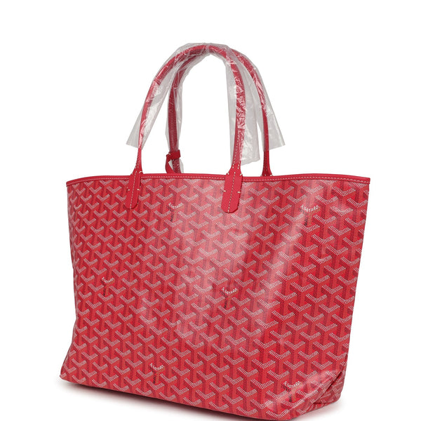 Goyard Goyardine Fuchsia St. Louis PM Tote Bag Palladium Hardware