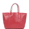 Goyard Goyardine Fuchsia St. Louis PM Tote Bag Palladium Hardware