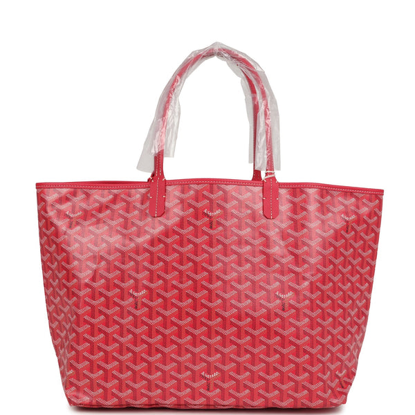 Goyard Goyardine Fuchsia St. Louis PM Tote Bag Palladium Hardware