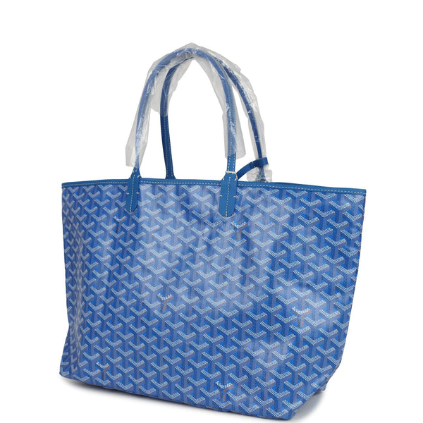 Goyard Goyardine Sky Blue St. Louis PM Tote Bag Palladium Hardware