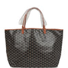 Goyard Goyardine Black and Brown St. Louis GM Tote Bag Palladium Hardware